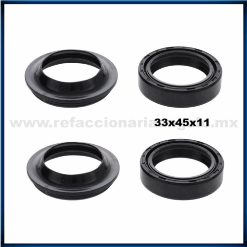 Juego de Retenes Suspensión 33x45x11 Con Cubre Polvo para Vento Nitrox 300 T3