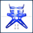 Porta Placas Universal de Aluminio Azul para moto Honda yamaha Italika