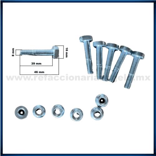 Tornillo Engrane Trasero Para moto Bajaj Pulsar N 250 (Juego 6 Piezas)