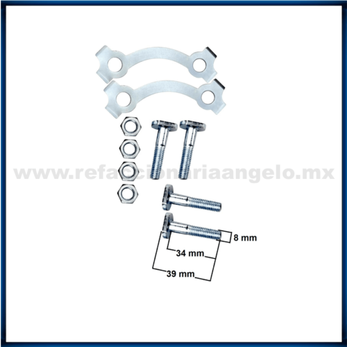 Tornillo Engrane Trasero con Seguro Cabeza Plana Para moto Italika FT150 (Juego 4 Piezas)